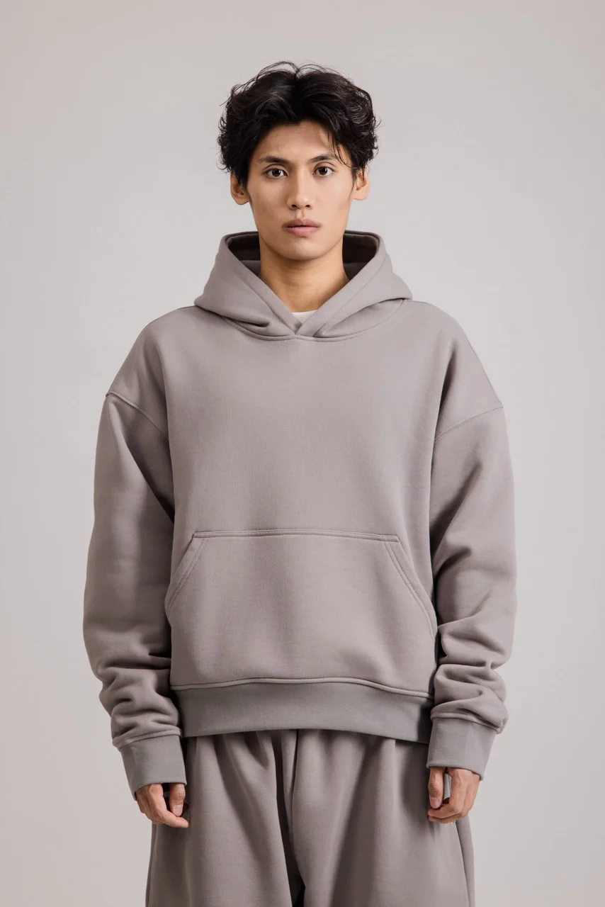460GSM Core Hoodie MIDGREY - Image 3