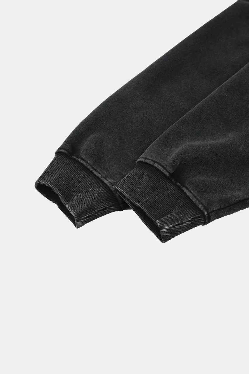 Basic vintage hoodie Black - Image 9