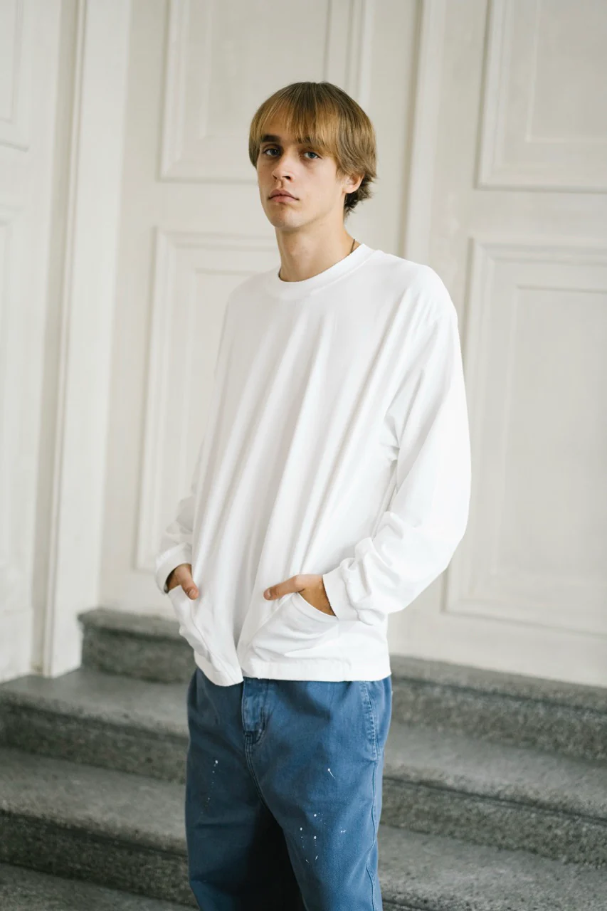 Cotton Sweatshirt White - Image 4