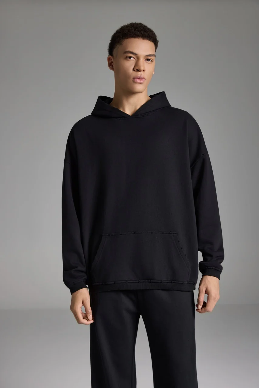 Cropped Hoodie Black - Image 6