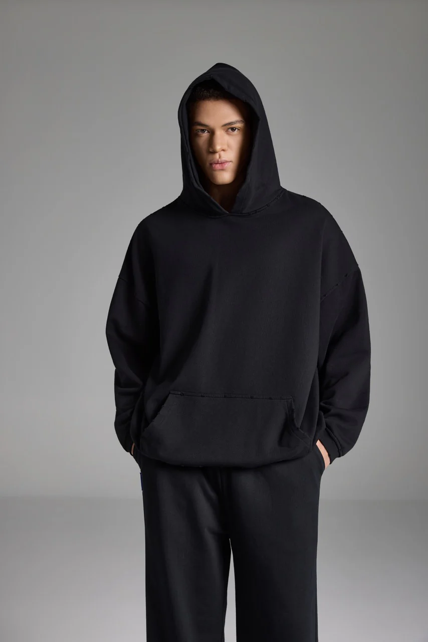 Cropped Hoodie Black - Image 7