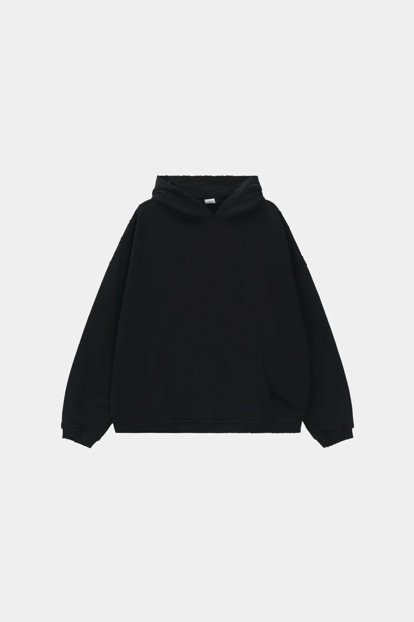 Cropped Hoodie Black - Image 9