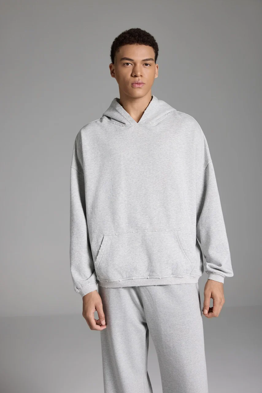 Cropped Hoodie Grey - Image 3