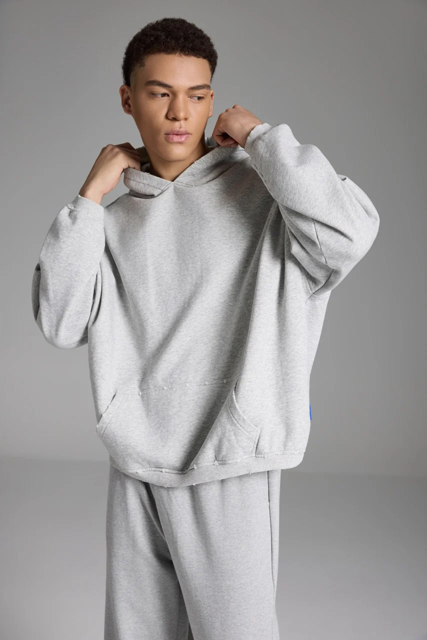 Cropped Hoodie Grey - Image 4