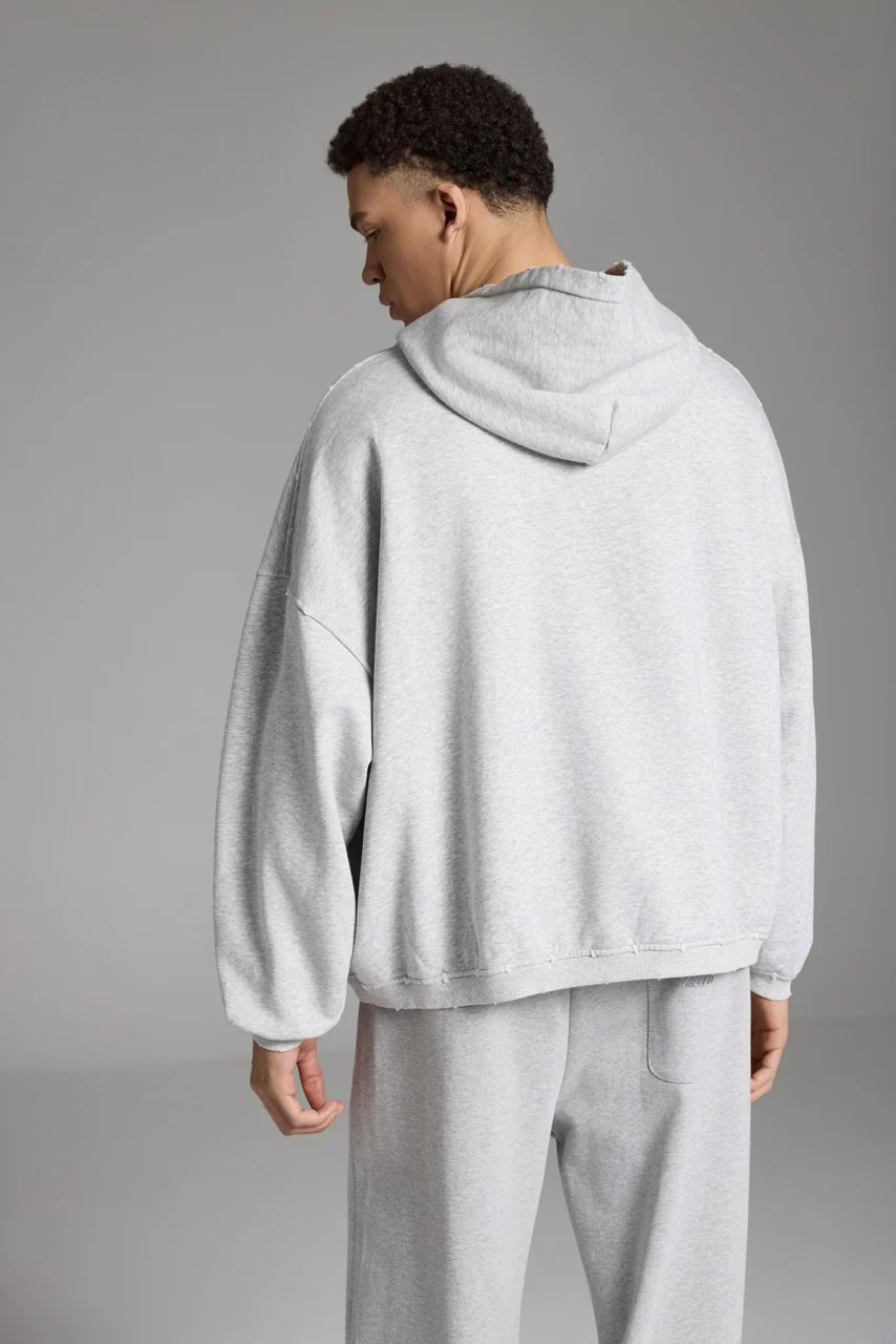 Cropped Hoodie Grey - Image 5