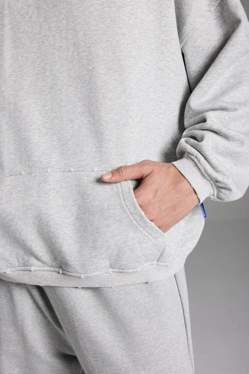 Cropped Hoodie Grey - Image 6
