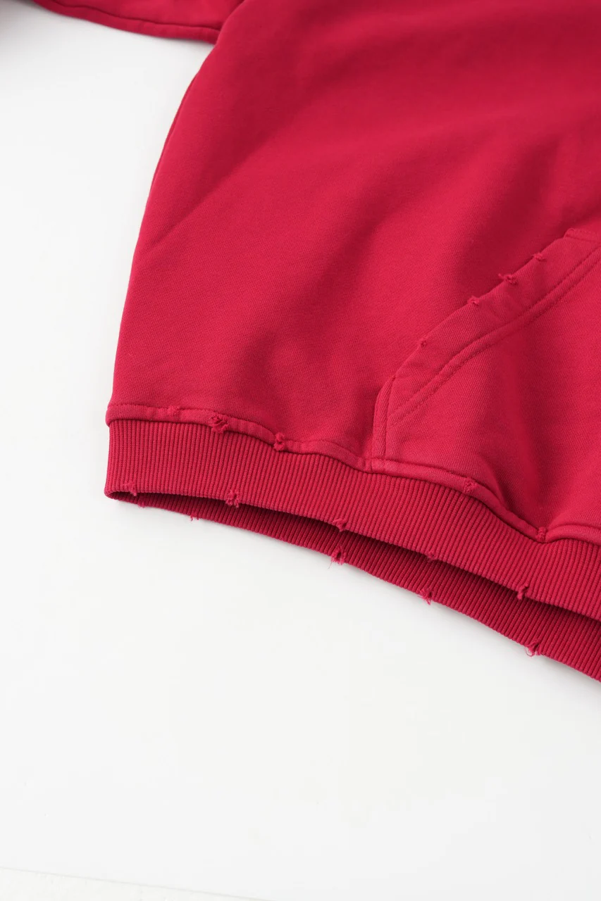Cropped Hoodie Red - Image 10