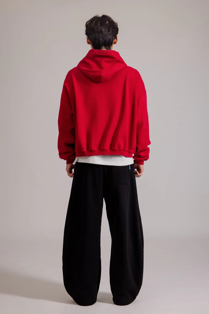 Cropped Hoodie Red - Image 6