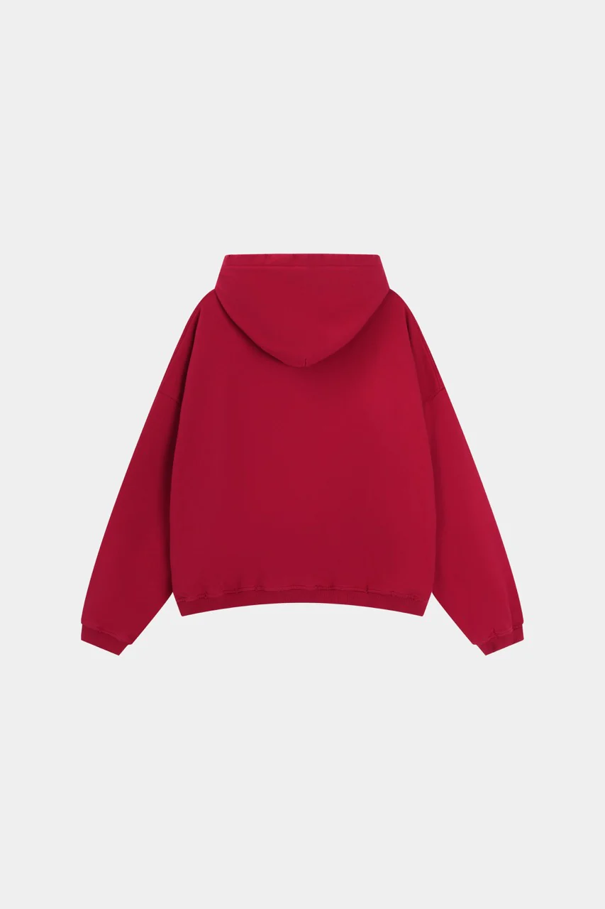 Cropped Hoodie Red - Image 7