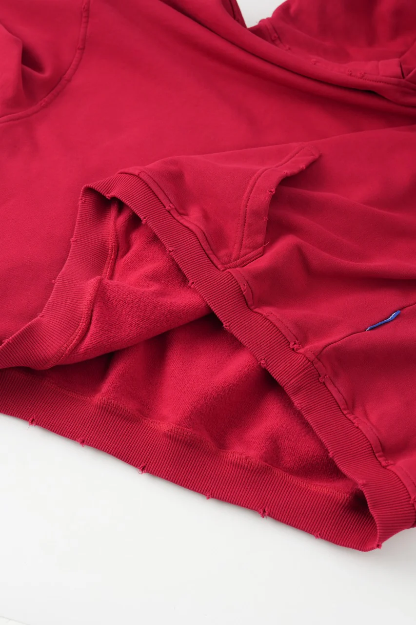 Cropped Hoodie Red - Image 9