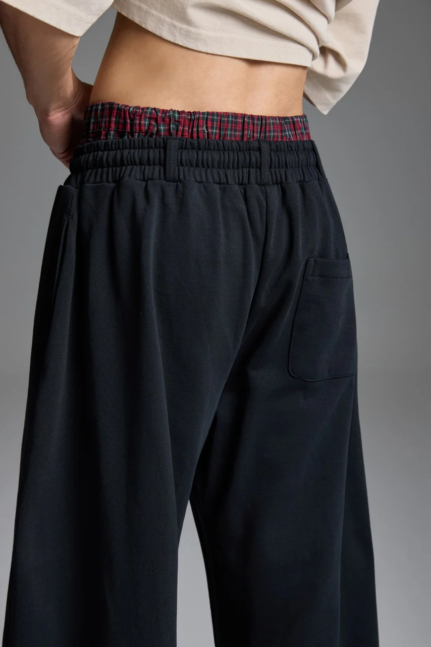 Double-Waist sweatpants Black - Image 3