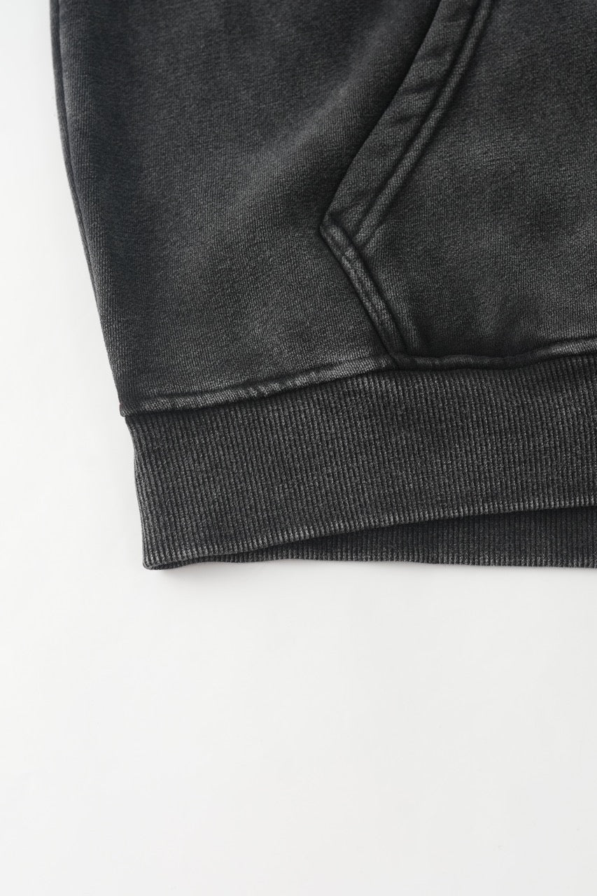 DOWNTOWN Washed Hoodie Black - Image 10