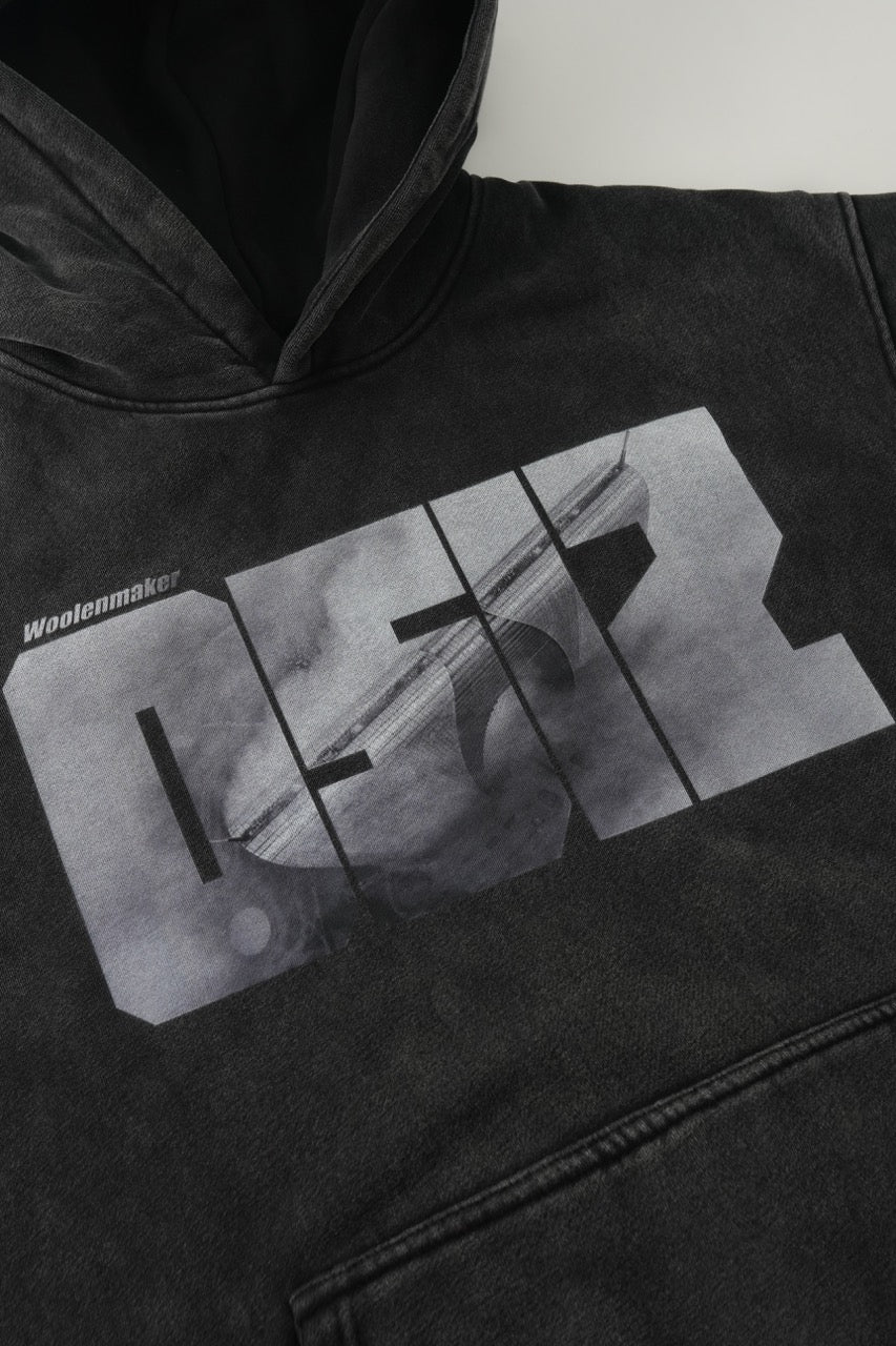 DOWNTOWN Washed Hoodie Black - Image 6