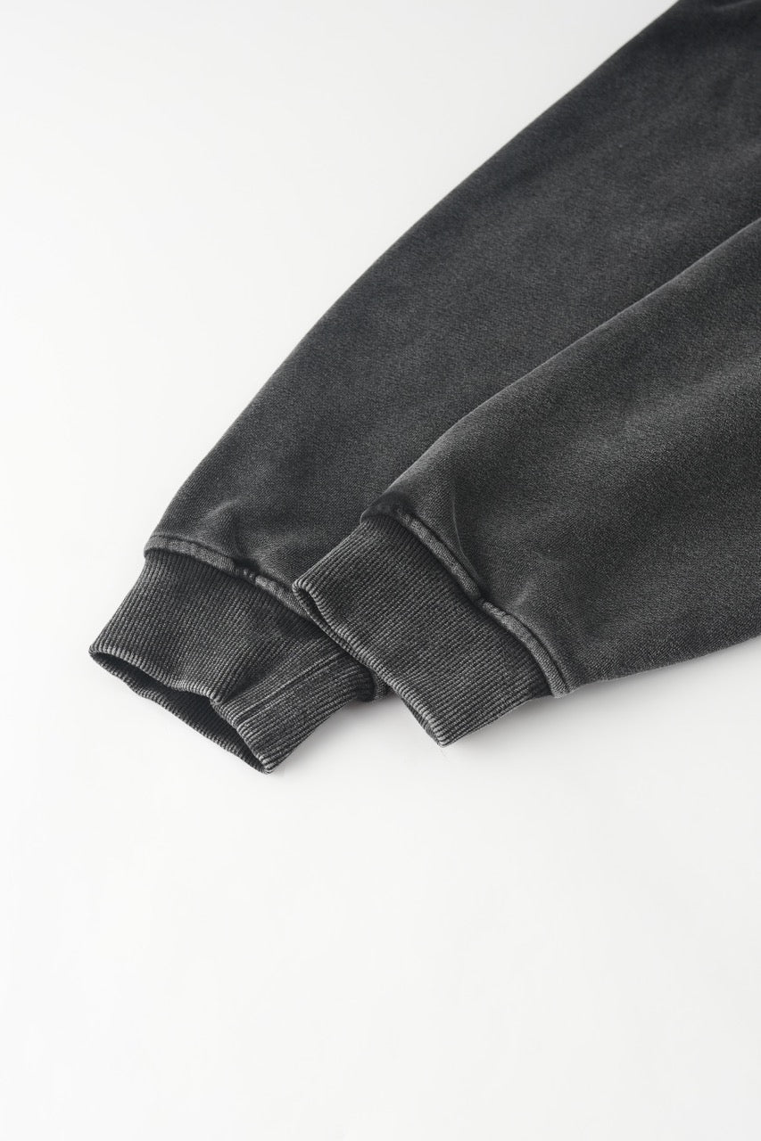 DOWNTOWN Washed Hoodie Black - Image 9