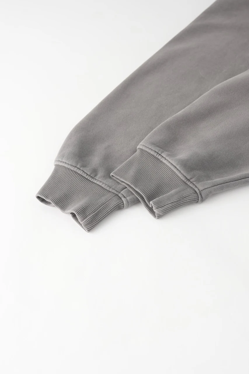 DOWNTOWN Washed Hoodie Grey - Image 9