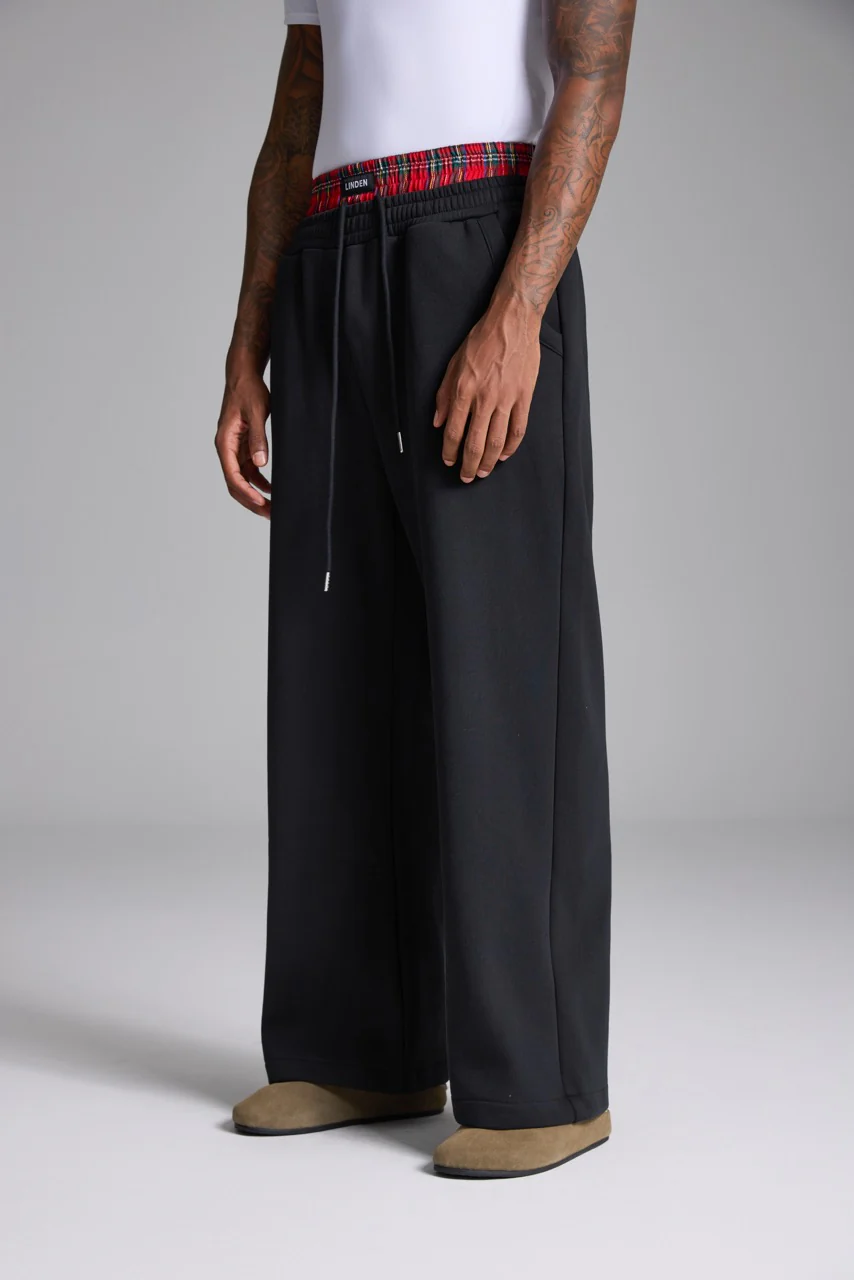 LINDEN Boxer Sweatpants Black - Image 4