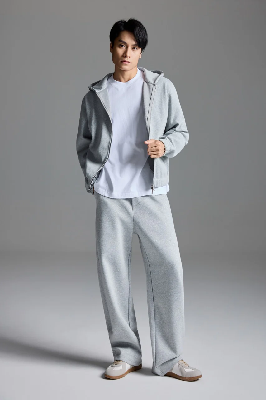 Scuba Knit Boxy Hoodie Grey - Image 6
